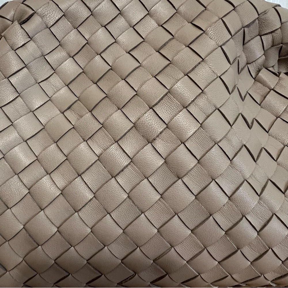 Quince Woven Leather Crossbody Bag in Taupe - Picture 4 of 16
